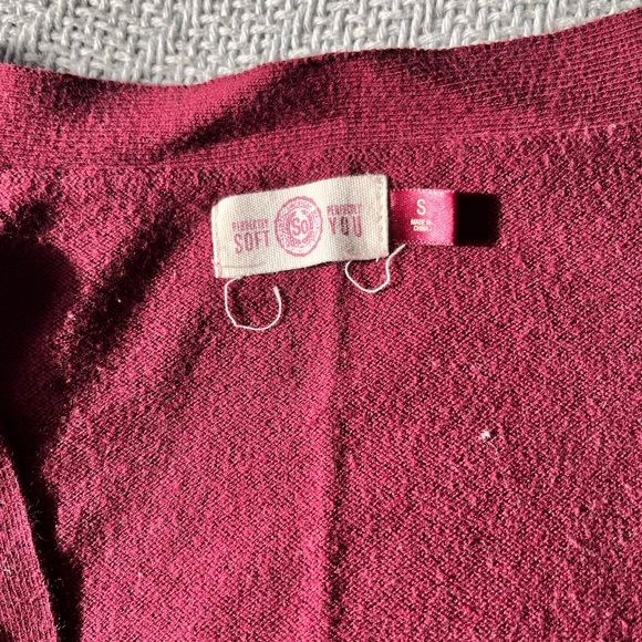 Red Cardigan With White Stripe - Picture 3 of 3